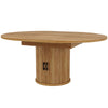 Extendable Dining Table, 118(158)×118x77cm Round/Oval Kitchen Table with Storage
