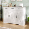 Sideboard Cabinet with Drawers Storage Buffet Cupboard 3 Door 3 Drawer White