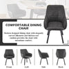2x Grey Swivel Dining Chairs Faux Leather Padded Seat Dining Room Chair Modern