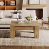 Square Coffee Table, 39-Inch Farmhouse Wooden Center Tea Table for Living Room