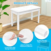 ♬Mustar Piano Stool Wooden Piano Bench With Storage Padded Keyboard Seat White
