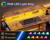 L Shaped Gaming Desk with LED Lights & Power Outlets 140x80cm Corner