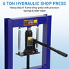 Hydraulic Shop Press 6 Ton H-Frame Hydraulic Garage/Shop Floor Press Adjustable