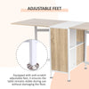 Drop Leaf Dining Table Large Folding Desk Space Saving Kitchen Storage Breakfast