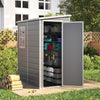 5 x 4ft Large Plastic Shed Outdoor Garden Tools Storage House with Door & Window