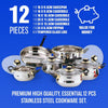 12-Pcs Stainless Steel Cookware Set – Induction Compatible Pots & Pan