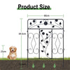 80cm Tall Steel Garden Fence 5 Panels Total Rust-Resistant Screen Gate Outdoor