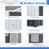 Garden Shed 10x10FT Steel Apex Tool Equipment Organize W/Window Door Anthracite
