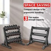 Adjustable 3-Tier 1100LBS Dumbbell Rack Heavy Duty Weight Rack Storage Shelf Gym