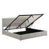 Upholstered Bed Ottoman Bed Frame Grey Fabric 4ft6 Double Bed Frame With Storage