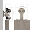 6.6FT/201cm Stainless Steel Sliding Barn Wood Door Hardware Closet Track Roll...