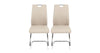 DFS Piatto Champagne Faux Leather Set of 2 Cantilever Dining Chairs RRP £239