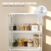 Display Cabinets with Glass Doors & RGB Lights,4 Tier Curio & Bookcase Storage