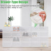24Pcs Shoe Box Clear Storage Case Foldable Sneaker Container Organizer Stackable