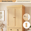 Freestanding Kitchen Accent Storage Cabinet w/Adjustable Shelves