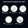 14 Hexagon LED Lighting Detailing Garage Workshop Retail Car Showroom w/Border