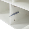 White High Gloss Coffee Table with LED Lights, 2 Doors & Storage, 100x50x43cm