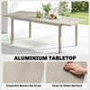 Extending Garden Table, Aluminium Outdoor Dining Table for 8-10, Light Grey