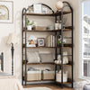 Arched Bookshelf Corner Bookcase L Shaped Bookshelf Metal Frame Display Rack