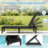 4-Position Reclining Chair with Waterproof Rattan Textured PP Surface