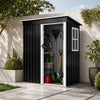 5x3FT Metal Shed Garden Storage Garden Shed Waterproof Galvanized Steel w/Window