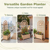 121 cm Outdoor Planter Box w/Privacy Screen & Drainage Holes