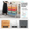 10-Drawer Rolling Utility Cart Kitchen Organizer Storage Trolley w/ Wheel