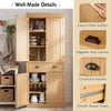 Freestanding Kitchen Accent Storage Cabinet w/Adjustable Shelves