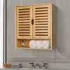 Kitchen Wall Cabinet Bamboo Wall Mounted Upper Cupboard Unit Door Organiser Home