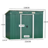 Metal Garden Shed 8 X 4ft Outdoor Yard Storage Tool House WITH FREE BASE & VENT