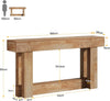 160cm Rustic Console Table,Narrow Sofa Table Behind Couch for Living Room, Foyer