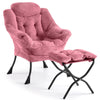 Comfy Lazy Chair with Footstool Relax Lounge Chair Accent Armchair Sofa Chair