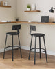 Tall Bar Stools, Bar Chairs with Backrest，1 set for 2 pieces，LBC026B02V1