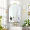 Arched Bathroom Mirror Cabinet Wall Mounted with Storage Modern Mirror Cupboard