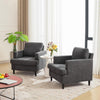 Modern Accent Chair Armchair for Living Room Office Upholstered Comfy Chair Grey