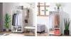 Open Wardrobe Clothes Rail Bedroom Clothes Storage Rod Shelves White