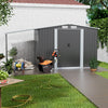 Breeins Metal Garden Shed 8x8ft 10x8ft Tool Shed Extended Shelter & Inside Shelf