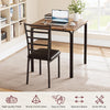 3-Piece Dining Table Set for 2 - Small Space Kitchen Table & Chairs Metal Frame