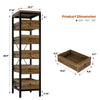 5-Tier Kitchen Storage Trolley,Organizer Cart with Pull-Out Drawers & Wheels