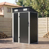 4ft x 3ft Outdoor Storage Shed Steel Garden Sheds Small Tool House with Door