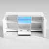 High Gloss White TV Stand Unit Sideboard Storage Cabinet Cupboard with LED Light