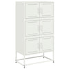 Sideboard White 68.5x38.5x123.5 cm Steel