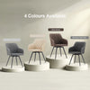 2 Swivel Faux Leather Dining Chairs Rotatable Metal Legs Kitchen Chairs Modern