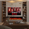 NEW 2025 3D 3 Sided No Border Glass UHD Media Wall Electric Fire 50 60 71 80 "