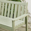 Garden Bench 2 Seater, Sage Green HDPE Outdoor Seating, Vonhaus