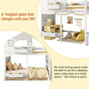 Wooden Bunk Beds for Kids with Stairs Wooden House Loft Bed Cabin Bed 3ft Sinlge