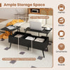 Lift Top Coffee Table Modern Center Table w/Storage Compartments-Black