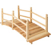 Garden Pond Water Bridge Wooden Stream Outdoor Feature Low Rail 140cm new