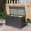 XLarge Outdoor Storage Box Metal Chest Cushion Shed Garden Patio Container 400L