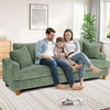 3/4 Seater Corduroy Sofa Jumbo Cord Modern Sofa Couch Seats with 2 Pillows Soft